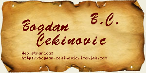 Bogdan Cekinović vizit kartica